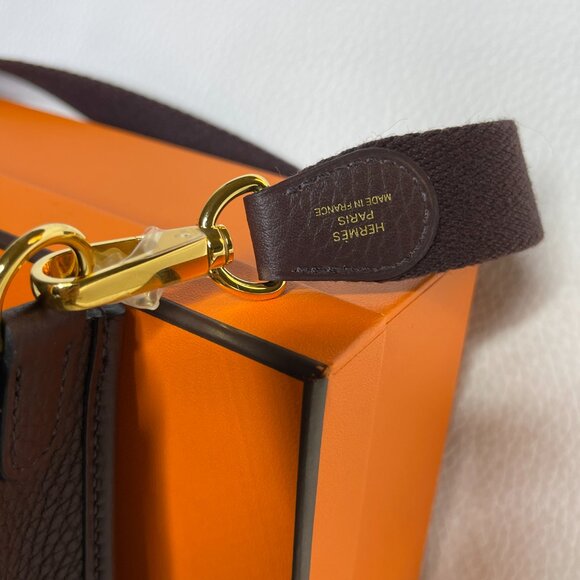 2023 New Hermes Taurillon Clemence Amazone Evelyne TPM 16 Rouge Sellier Gold HW - Picture 3 of 9